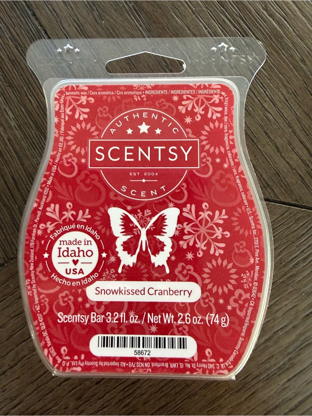 Scentsy Snowkissed Cranberry Retired Wax Bar